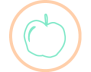 icoon van een appel dat staat voor voeding